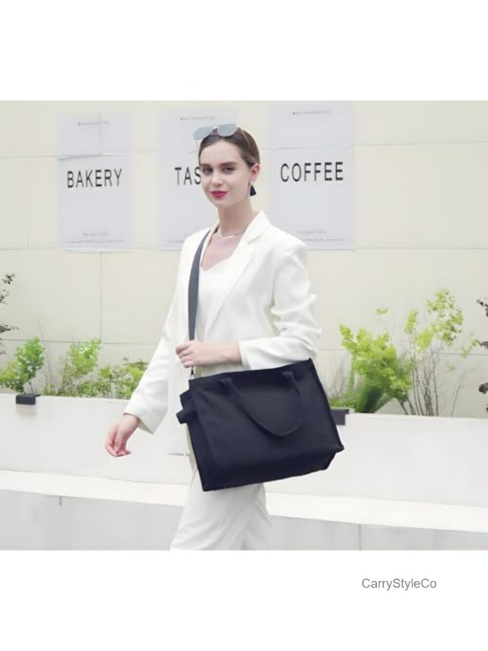 ONEGenug Canvas Tote Bag Large Laptop Crossbody Travel Handbag - Picture 6 of 6